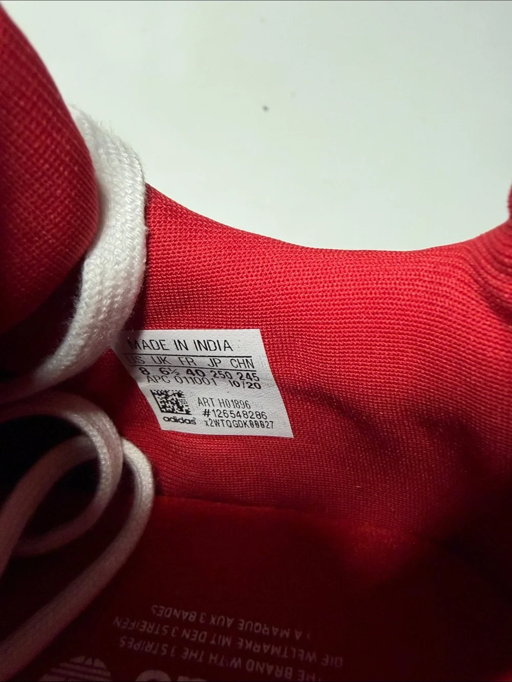 Adidas Originals sneakers scarlet red size 8